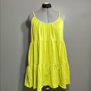 Old Navy Yellow Green Tiered dress swim coverup